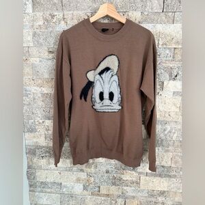Disney Brown Crewneck Sweater with Character Design